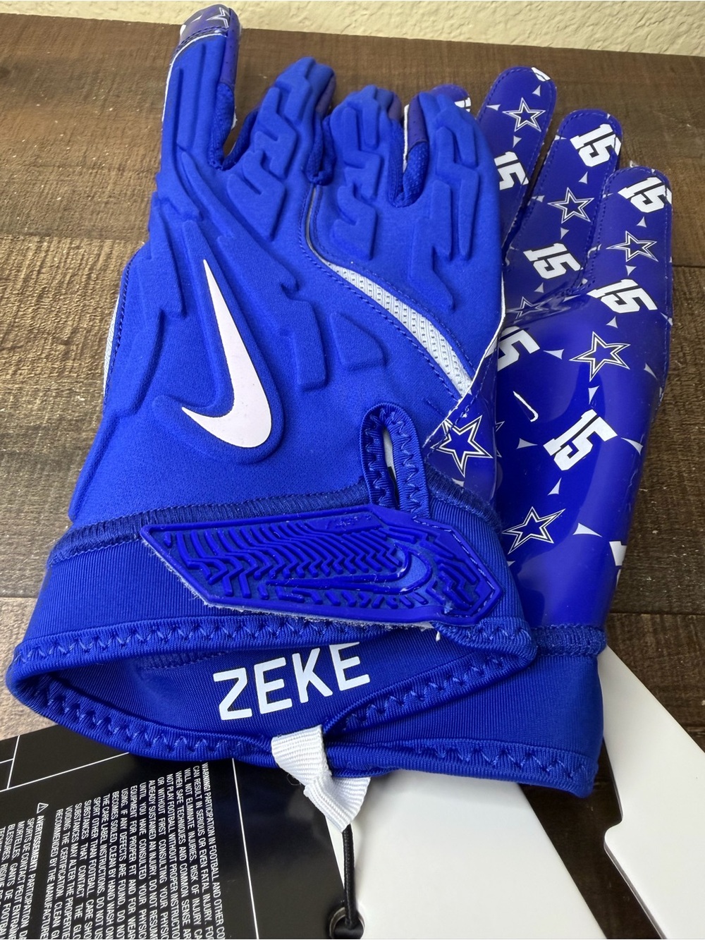 Nike Superbad “Zeke Elliot” PE Dallas Cowboys Football Gloves.
- Size 4XL. - Picture 4 of 5